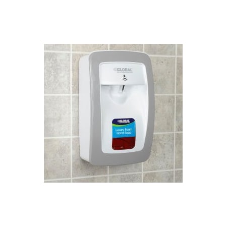 Global Equipment Hand Soap Starter Kit W/ Automatic Dispenser - White/Gray 640812